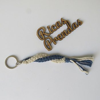 Porta-chaves "entrelaçado" - cru