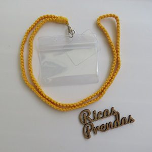 Fita para cartão e telemóvel amarelo sol